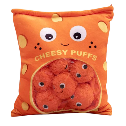 Cheesy Puffs Bag (9 Piece) Soft Plushie (40cm)